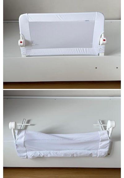 Wellgro Littles 83 48 CM Yatak Bariyeri, Çocuk Yatak Korkuluğu Beyaz