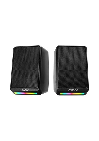 Mikado Md-178 2.0 3w 2 Siyah Rgb Aydınlatmalı Usb + 3.5mm Usb 5v Speaker