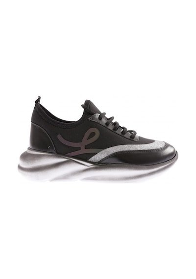 Dgn 314 Kadin Strech Detayli Simli Sneakers Ayakkabi 314-2026-R1534 Siyah