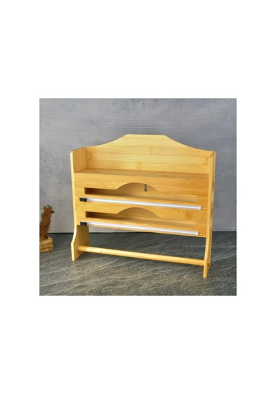 Bambu İkili Rulo Folyoluk - Kahverengi - 40x27 Cm