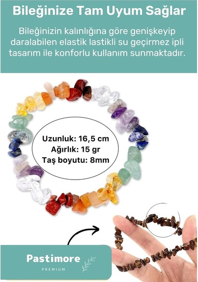 Enenstyle Fashıon Boutıqueunisex Doğal Taş Turkuaz Taşı Bileklik Mavi Turkuvaz Rengi Firuze Çakra Bilekliği Çok Renkli Çok Renkli