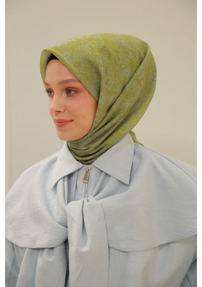 Silk Home Soft Eşarp 73082-23 Yağ Yeşili, Gümüş