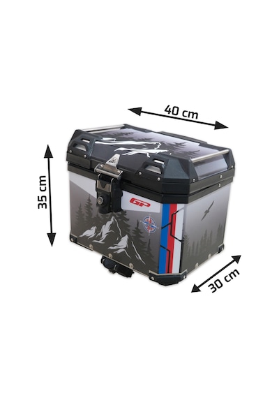 Gp Kompozit Dsn06 Universal 37 Lt Desenli Alüminyum Motosiklet Çantası Diğer