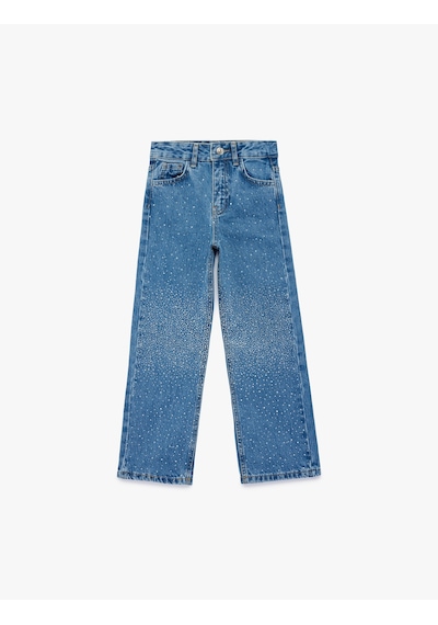 Koton Pamuklu Cepli Normal Bel Loose Fit Geniş Paça Jean Pantolon Orta İndigo 6skg40022ad İndigo Koton Pamuklu Cepli Normal Bel Loose Fit Geniş Paça Jean Pantolon Orta İndigo 6skg40022ad İndigo