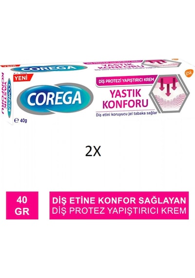 Maximum Tutuş Konfor Diş Protezi Yapıştırıcı Krem 40 Gr 2 Adet