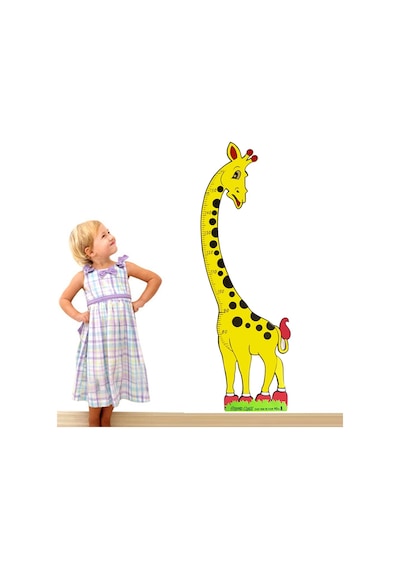 Boy Ölçer Sticker Zürafa Aslan Kuş Ayıcık Büyüme Tablosu Cetveli (283263921)