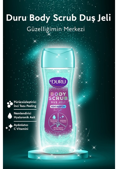 Duru Body Scrub Duş Jeli Tanışma Seti 4x450ml Gold, Crystal, Pink, Ice Çiçek