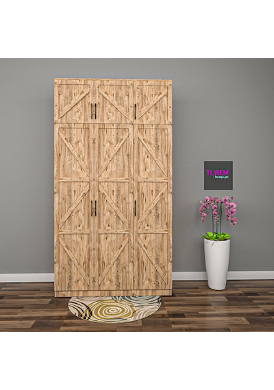 Loft 3 Kapılı Gardrop Suntalam Sis Gri