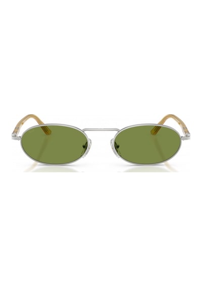 Persol Po 1023s 5184e 55 Unisex Oval Gümüş Metal Güneş Gözlüğü Gri