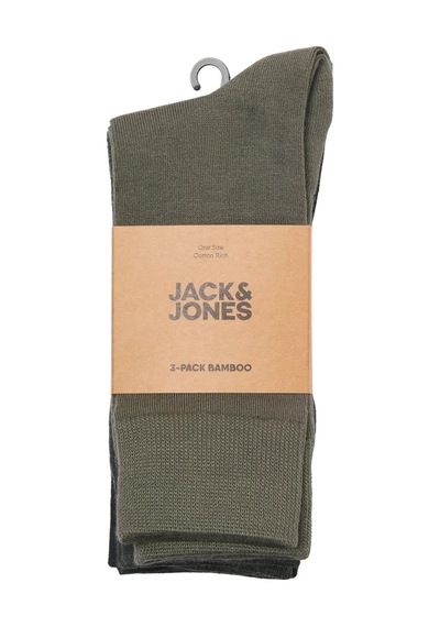 Jack & Jones Erkek Jaclouıs Marka Logolu 3'lü Çorap 12301513 Siyah