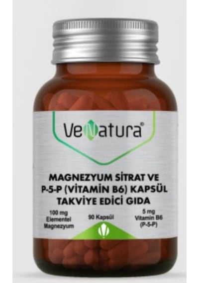 Venatura Magnezyum Sitrat ve P5p Vitamin B6 90 Kapsül