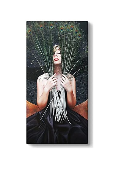 Ayrex Tavus Kuşu Tüyleri Tablosu 40 X 80