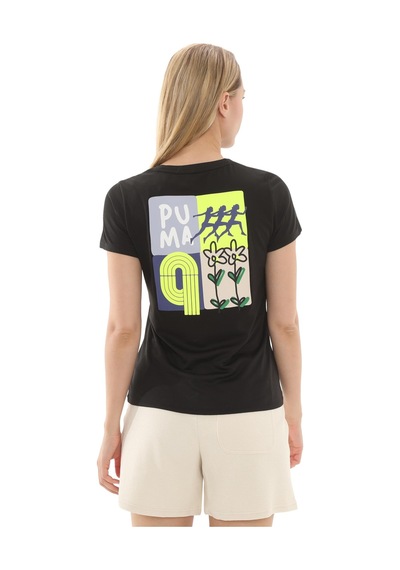 Puma Graphıcs Runnıng Illustratıo Kadın T-shirt Siyah 526553-01 SIYAH