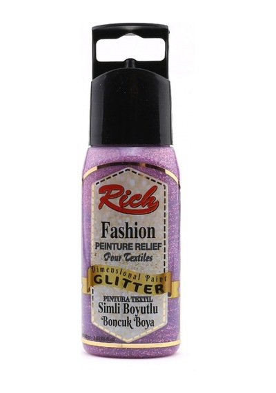 Rich Boyutlu Boncuk Boya 60Cc Simli Pembe