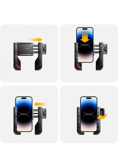 Jr-zs266 Bisiklet-motosiklet Kıskaçlı Telefon Tutucu 4.7"-7" Gido