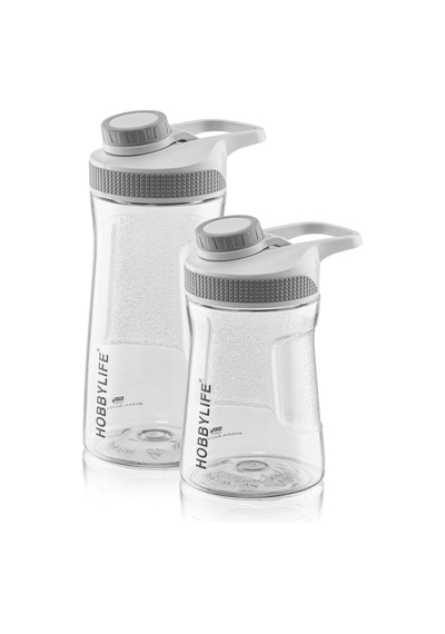 2 Li Set 730ml 530ml. Su Matarası Su Şişesi Suluk Bpa Içermez Gri Gri