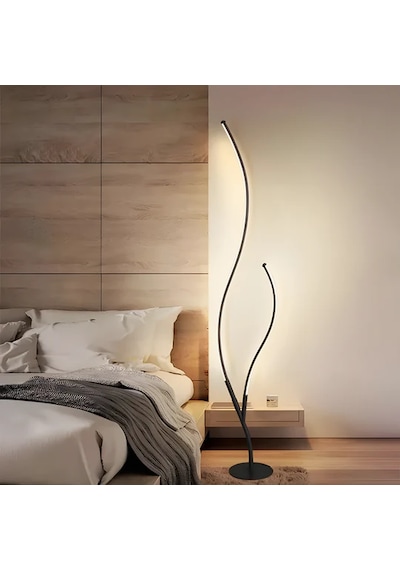 Modern Dal Görünümlü Led Lambader 9637-t45-7t-hx Siyah