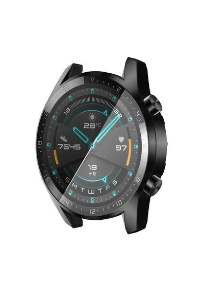 Ekılıf - Huawei Gt2 46mm Uyumlu - Kasa Ve Ekran Koruyucu Watch Gard 02 - Şeffaf