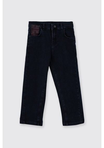 Panço Erkek Çocuk Cepli Denim Pantolon Lacivert