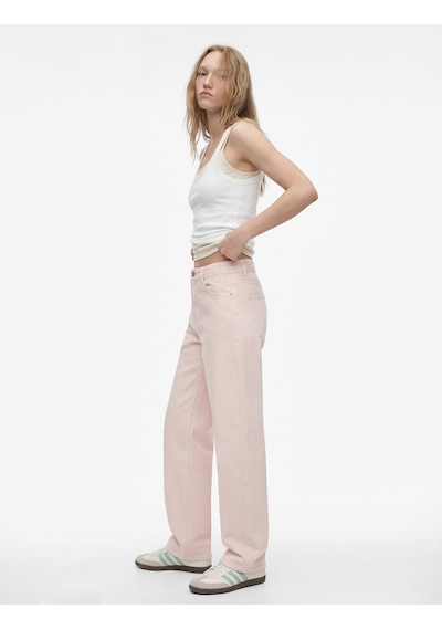 Koton Normal Bel Dar Kalıp Pamuklu Düğmeli Kısa İspanyol Paça Pantolon - Kick Flare Jeans Pembe 6sal40006mw Gül Koton Normal Bel Dar Kalıp Pamuklu Düğmeli Kısa İspanyol Paça Pantolon - Kick Flare Jeans Pembe 6sal40006mw Gül