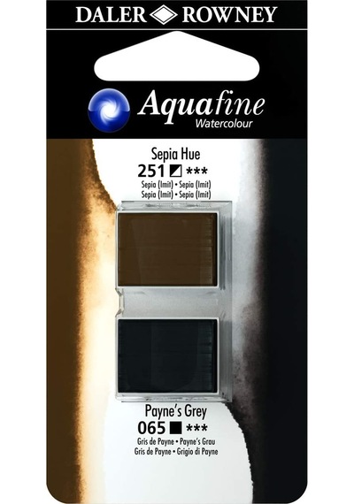 Daler Rowney Aquafine Tablet Sulu Boya Sepia Hue / Payne's Grey