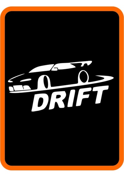 Drift Yapan Araba Tasarım Aksesuar Oto Sticker Beyaz 20 10 Cm