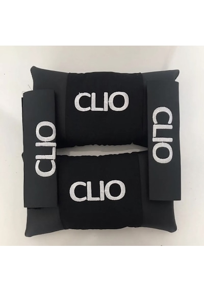 Clio Nakışlı Deri 1 Çift Boyun Yastık Ve 1 Çift Kemer Pedi