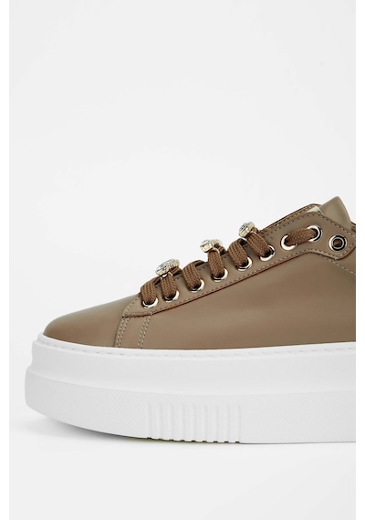 Tamer Tanca Kadın Vegan Bej Sneakers & Spor Ayakkabı 1009 001 Bn Ayk Sk23/24 Vızon Cılt Vizon