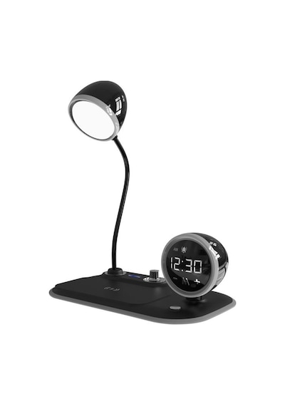 S-link Sl-cw21 Siyah Telefon Uyumlu Fast Şarj 15w Ayarlanabilir Led Işıklı Masa Lambası