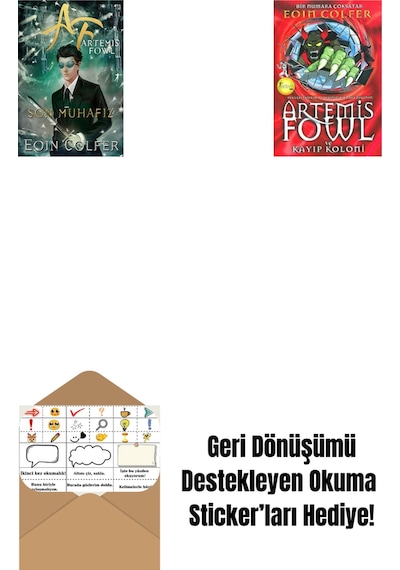 Artemis Fowl 8 - Son Muhafız + Artemis Fowl 5 - Kayıp Koloni + Okuma Sticker'ları