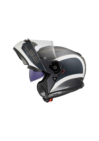 Ls2 Strobe 2 Victory Çene Açılır Kask Mat Gri - Mavi - Kum