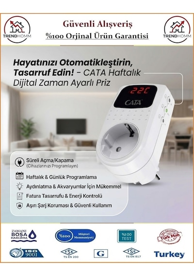 Cata Akım Korumalı Regülatör - Akım Korumalı Priz - 4000W