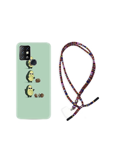 Infinix Hot 8 Kılıf Rasta Boyun Askılı Muhammed Ali 1352