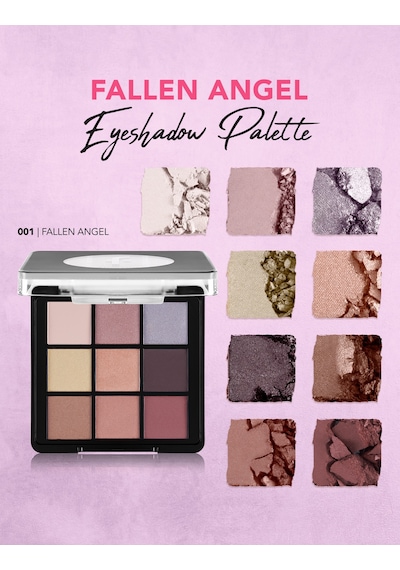Kremsi Dokulu & Mat Bitişli/ışıltılı 9'lu Kompakt Göz Farı Paleti 8682536121125 001fallenangel
