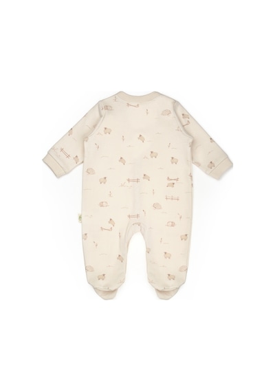 Babycosy Organic Wear 2 Li Organik Pamuk Patikli Tulum Seti Yenidoğan & Bebek Serisi Yumuşak & Uniseks Krem
