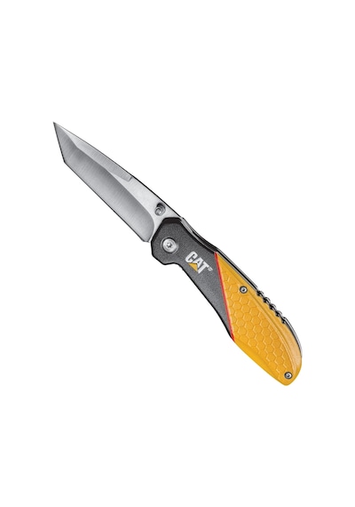 Lexroo Erpillar Cat980047 Linerlock, Siyah Ve Sarı Alüminyum Saplı, 3"