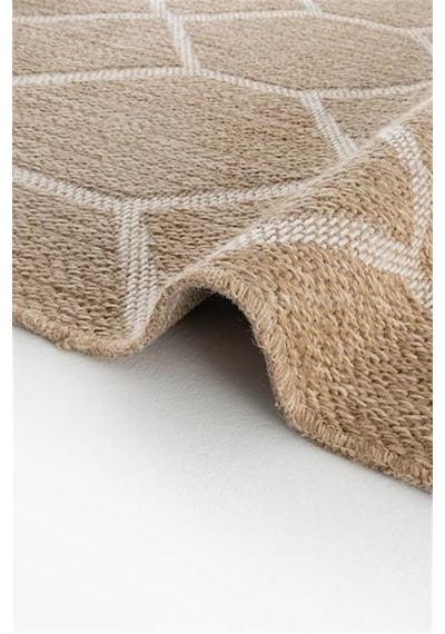 Çam Halı İndia 669 Beyaz Seyran Halı Modern Jüt Desen Makine Halısı