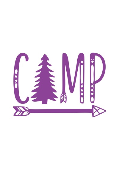 Camp Sticker 17x17 Cm Mor