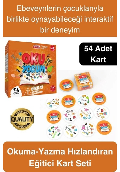 Oku Yorum Dikkat Oyunu Okuma Yazmayı Güçlendirir Öğretici Eğitici Kutulu Zeka Beceri