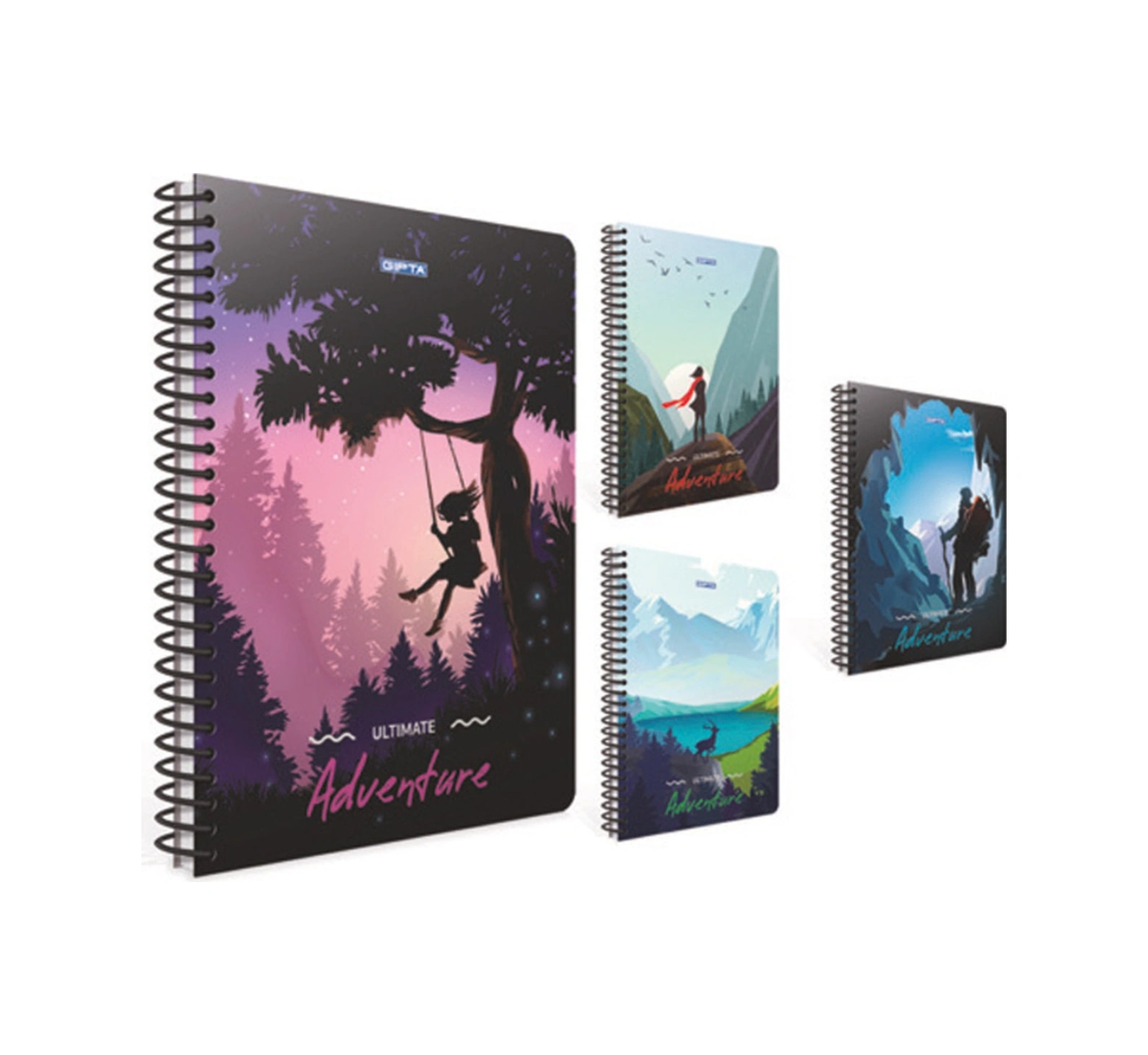 Adventure A4 Spiralli Karton Kapak 100 Yaprak Çizgili Defter 1 Adet