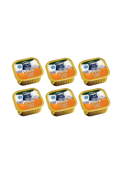 Plaisir Tavuklu Pate Konserve Yetişkin Kedi Maması 6 x 100 G
