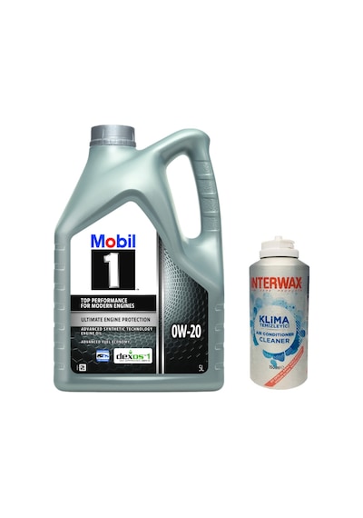 Mobil 1 0W-20 Tam Sentetik Motor Yağı 5 L + Intermax Klima Temizleyici 150 ML