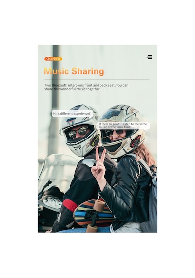 Shark-08 Motosiklet Kaskı Bluetooth Kulaklık 8 Kişi Grup Bağlantılı İnterkom Kask Kulaklığı Motorcycle Helmet Bluetooth Headset İntercom