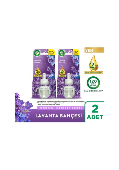 Elektrikli Oda Kokusu Yedek Şişe Lavanta Bahçesi 2x19 Ml