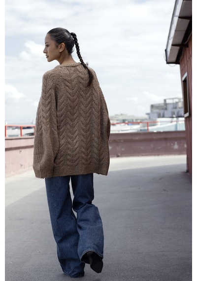 Nisan Salaş Triko Kazak CAMEL