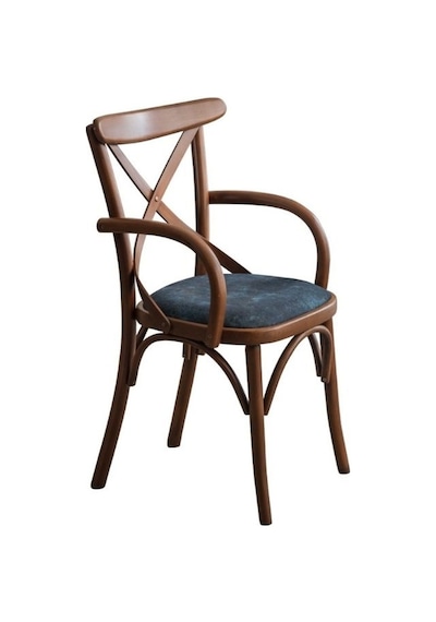 Gazzini Thonet Kolçaklı Sandalye Mavi