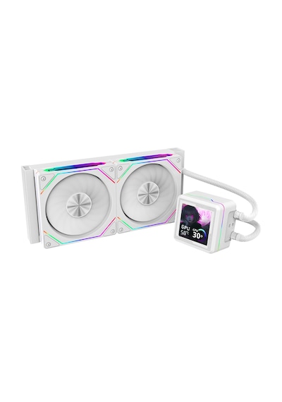 Dragos Aquaforge V2 240mm Beyaz Argb Lcd Ekranlı İşlemci Sıvı Soğutucu
