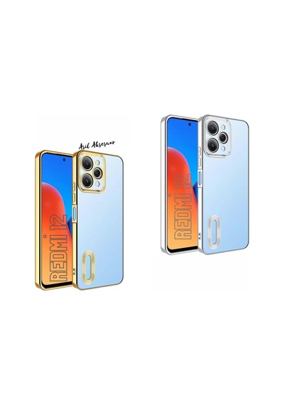 Xiaomi Redmi 12 Uyumlu Kamera Lens Korumalı Logo Gösteren Renkli Detaylı Kılıf