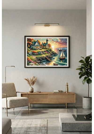 Nova Puzzle 1000 Parça Gün Batımında Sakin Liman Puzzle - 41197 - Deniz Feneri