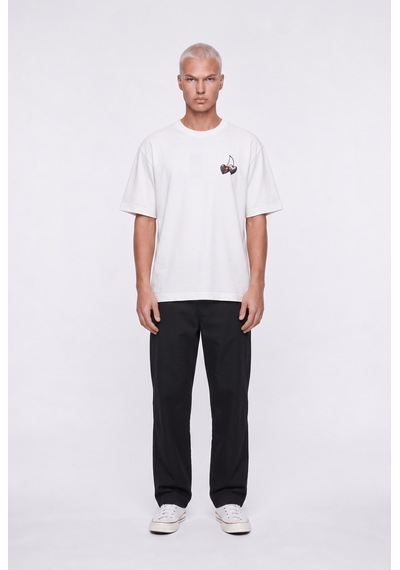 Respire Erkek Harvest Baskılı Oversize T-shirt Ekru